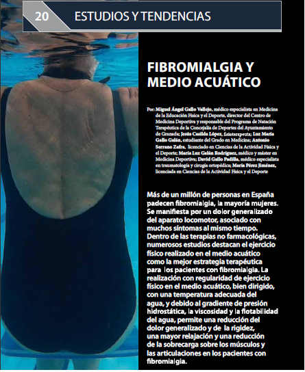 Fibromialgia y medio acuático